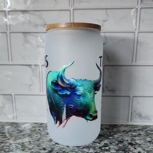 TAURUS Frosted Glass Cup